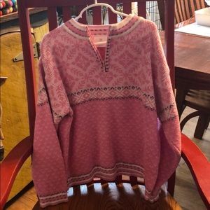 Hanna Anderson Pink Cotton Sweater, Girls size 130
